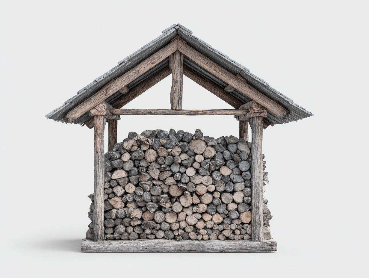 Drewutnie - drewno - 160x65x190 cm - naturalny szary - rustykalny-Midorvaroom