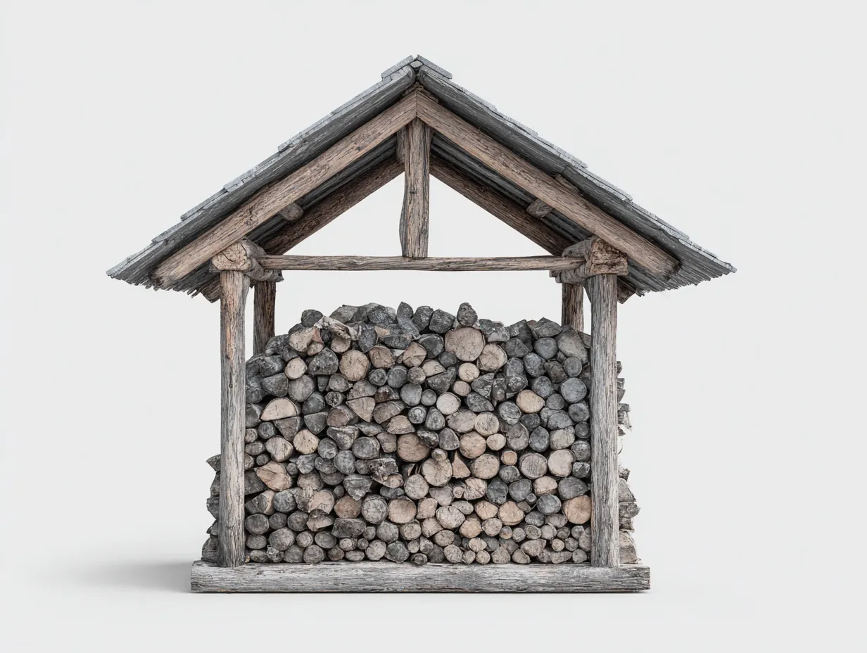 Drewutnie - drewno - 160x65x190 cm - naturalny szary - rustykalny-Midorvaroom