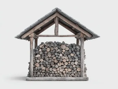 Drewutnie - drewno - 160x65x190 cm - naturalny szary - rustykalny-Midorvaroom