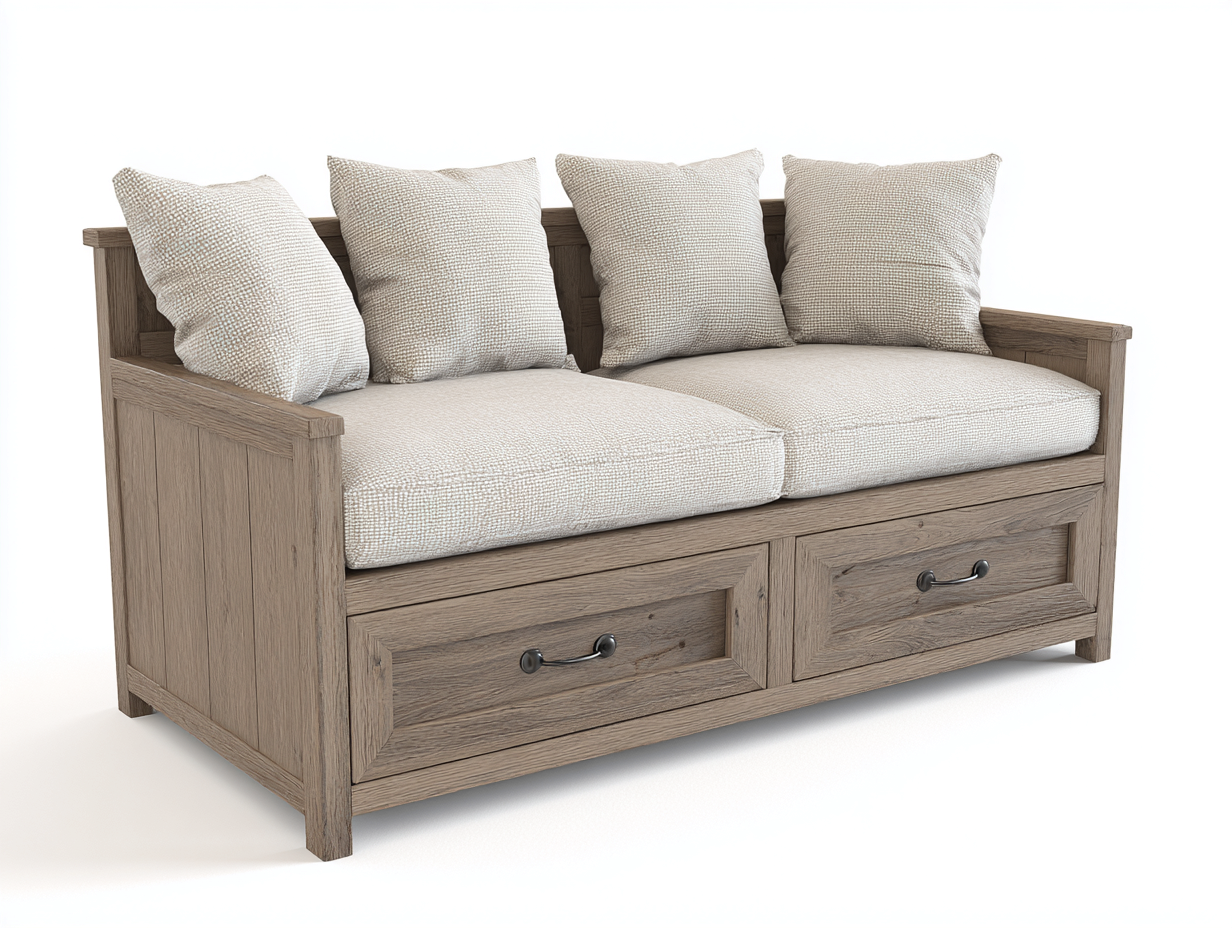 Sofa z funkcją spania-drewno-tkanina-205x90x94 cm-dąb-beżowy-skandynawski-Midorvaroom