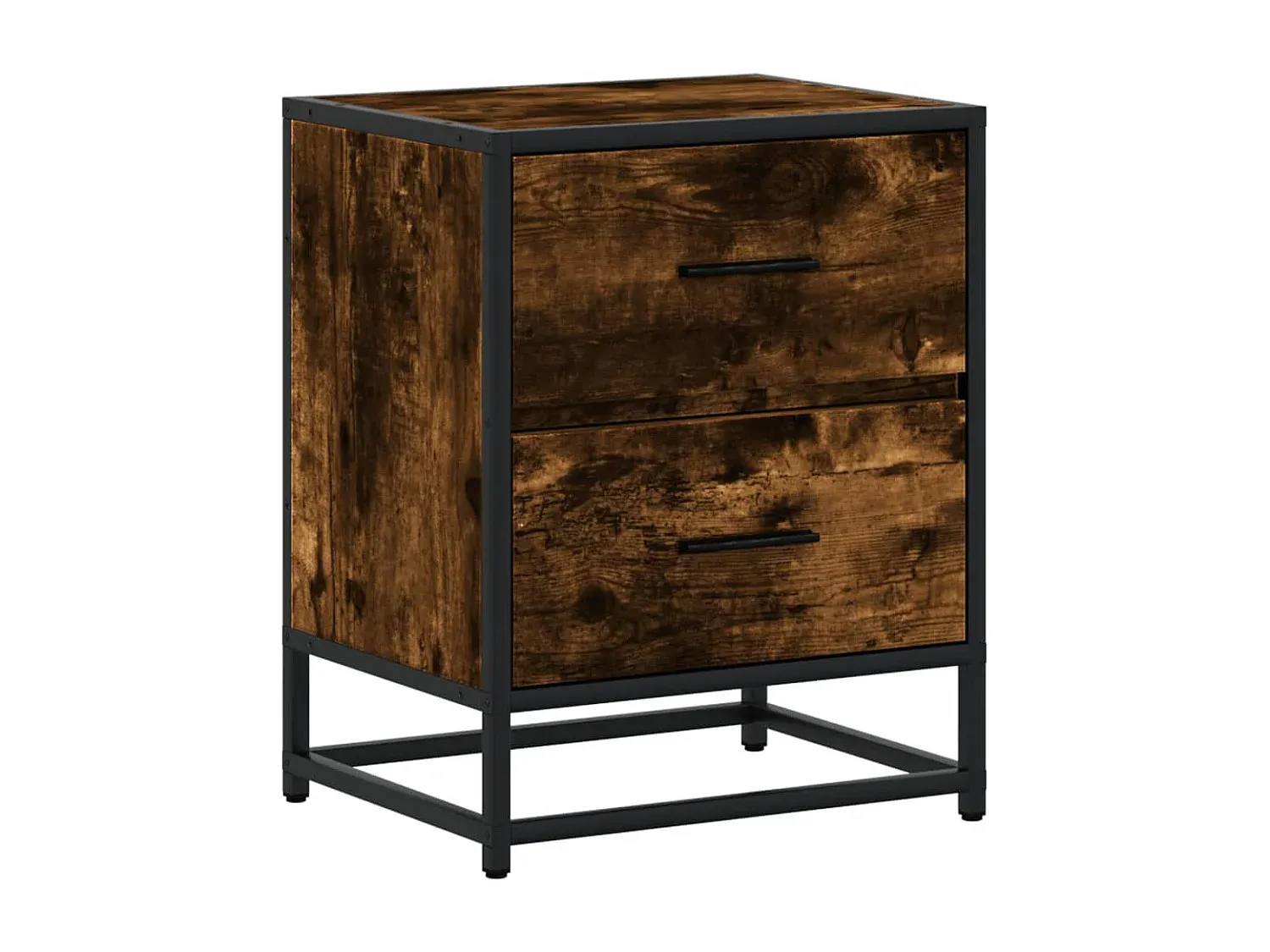 Moderner Nachttisch in Eichenoptik, Holzwerkstoff, 40x31x50 cm