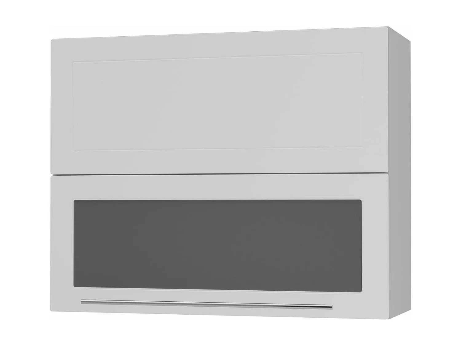 Hängeschrank für die Küche, Weiß und Grau Matt, 90 x 32,5 x 72cm