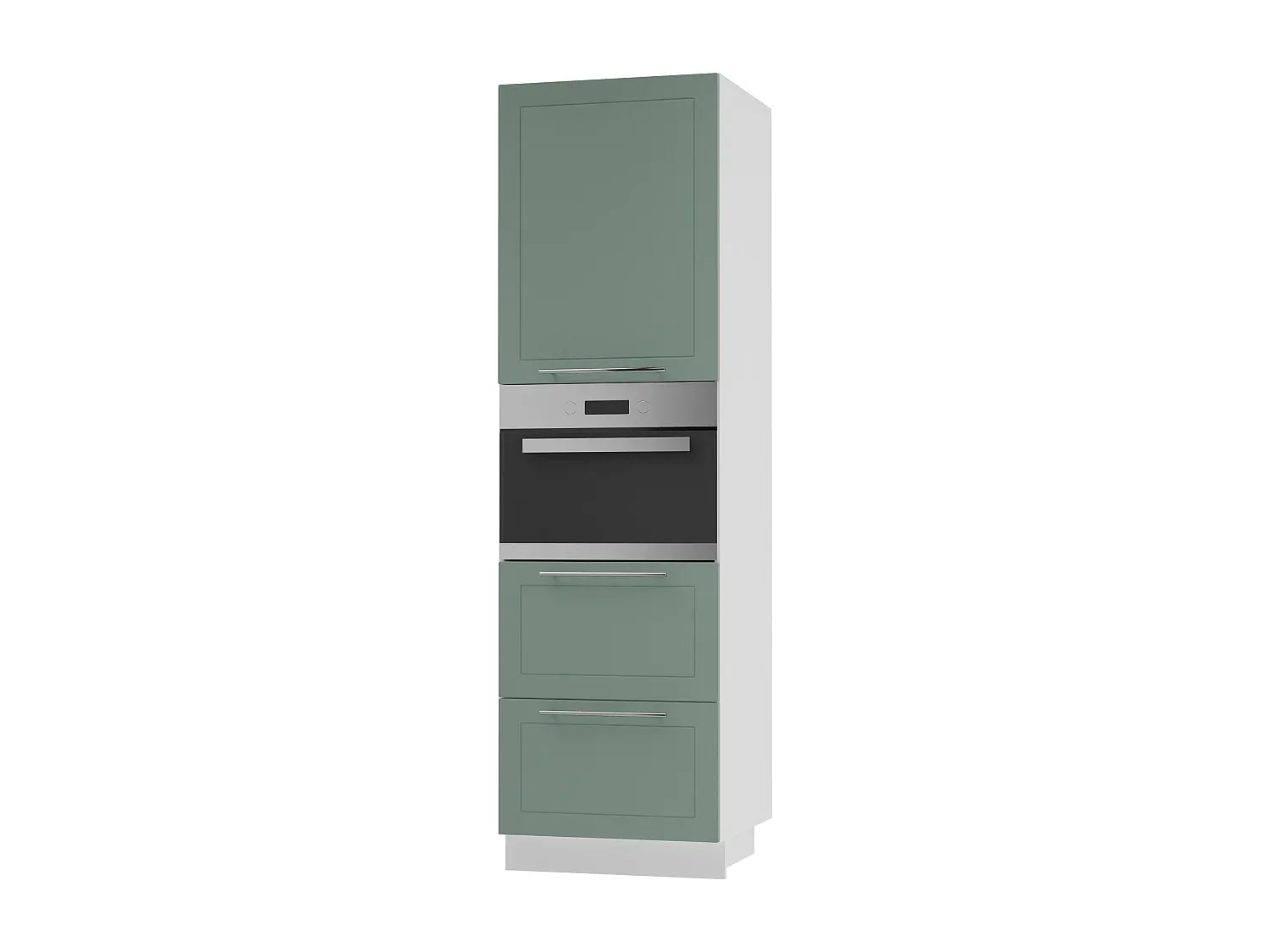 Einbau-Hochschrank für Backofen, Mint Matt / Weiß Matt, 60 x 59 x 207 cm
