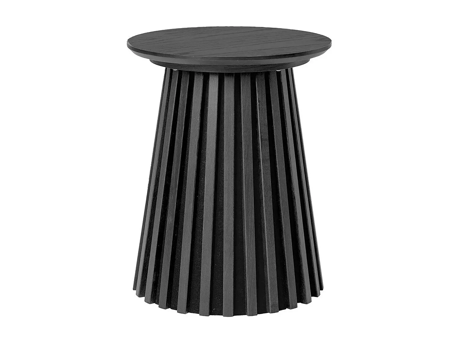 Runder Beistelltisch schwarz 40cm