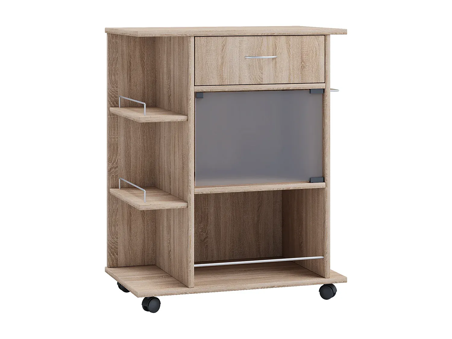 Moderner Küchenwagen mit Rollen und Stauraum