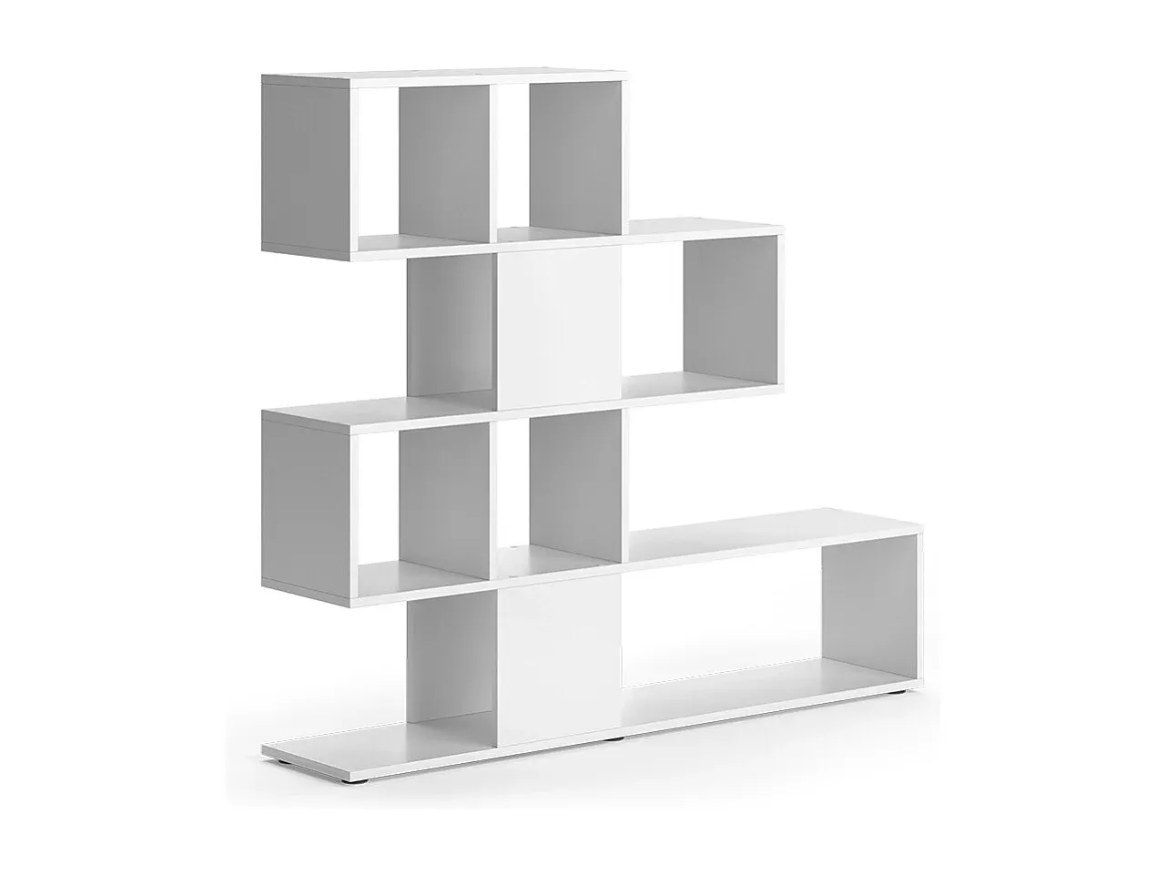 Moderner Weißer Raumtrenner mit Regalfächern