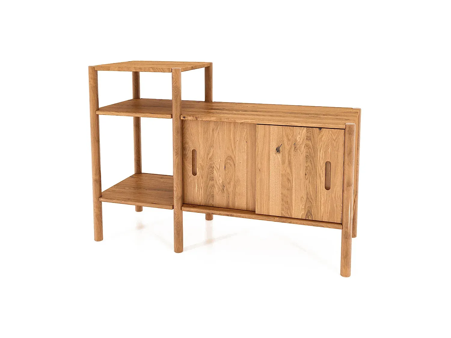 Massivholzregal aus Wildeiche, naturgeölt