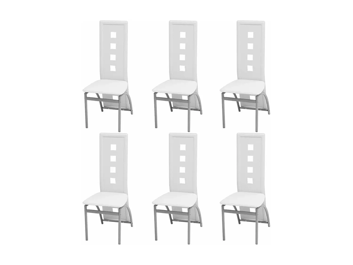 Esszimmerstühle im Set, Kunstleder Weiß
