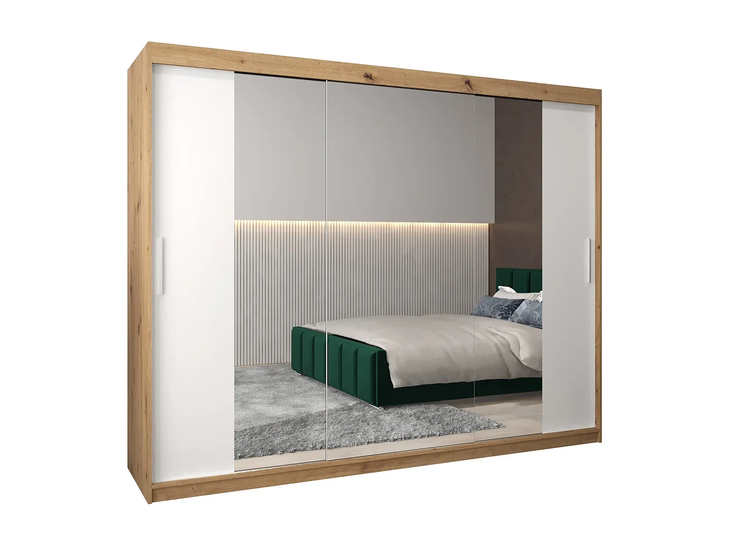 Eleganter Schwebetürenschrank mit zwei Türen