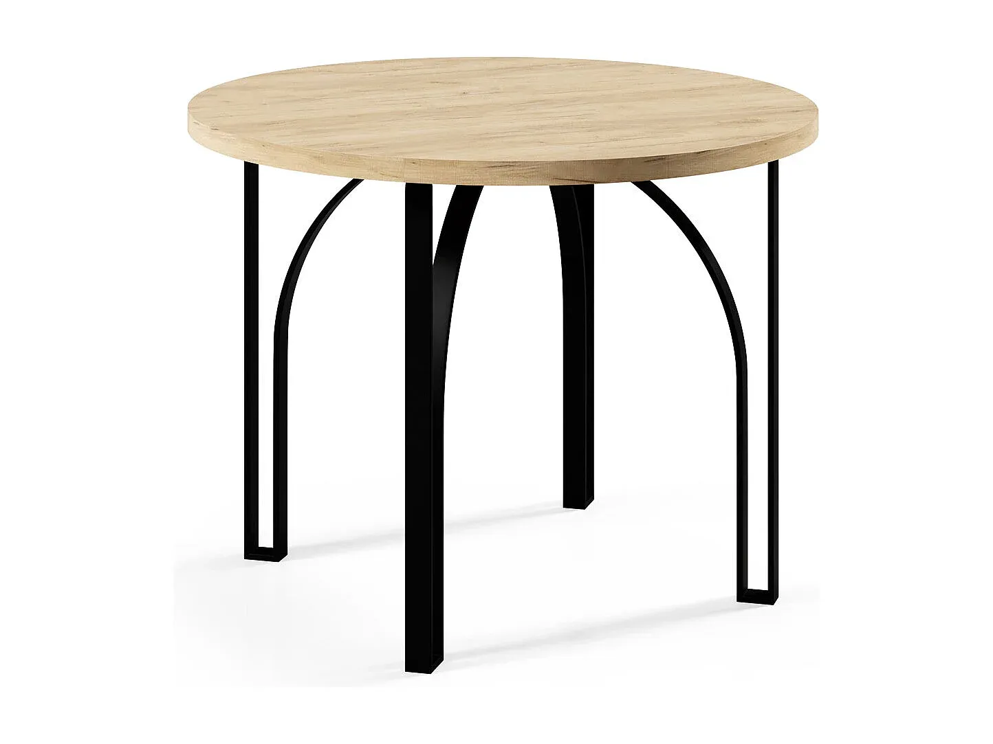 Moderner Ausziehbarer Esstisch in Weiß/Schwarz 120-196 cm