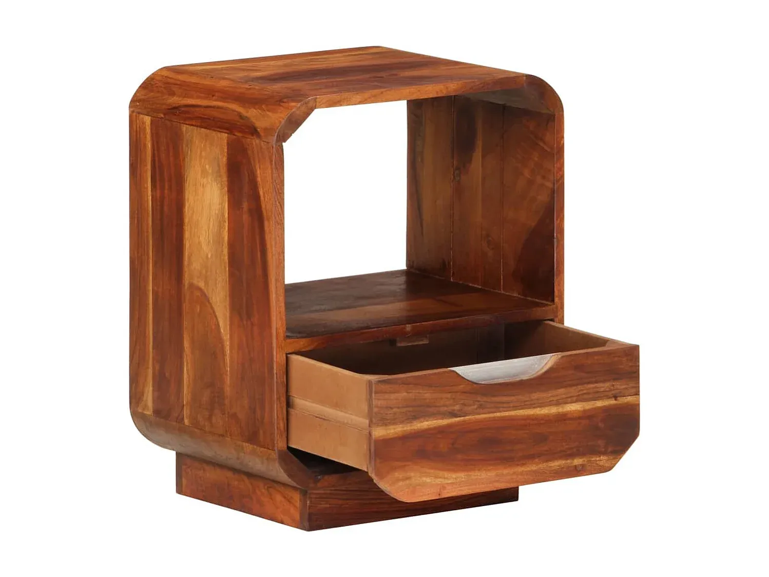 Nachttisch aus Akazienholz mit Schublade 40x30x50 cm