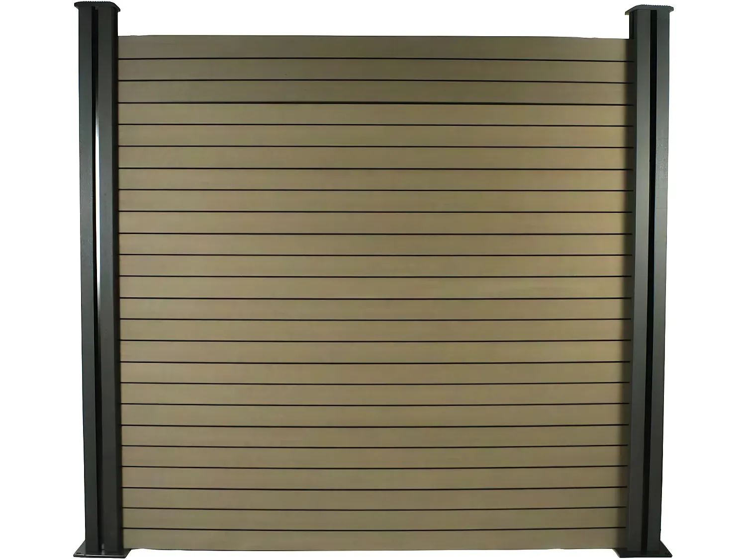 Gartenzäune aus Verbundmaterial 4,8 x 1,2 m - Kostenloses Befestigungsset - Braun