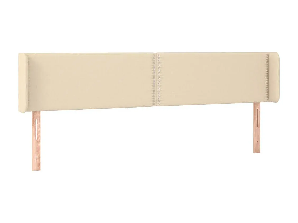 Stoff Kopfteil für Bett in Creme 183x16x78/88 cm