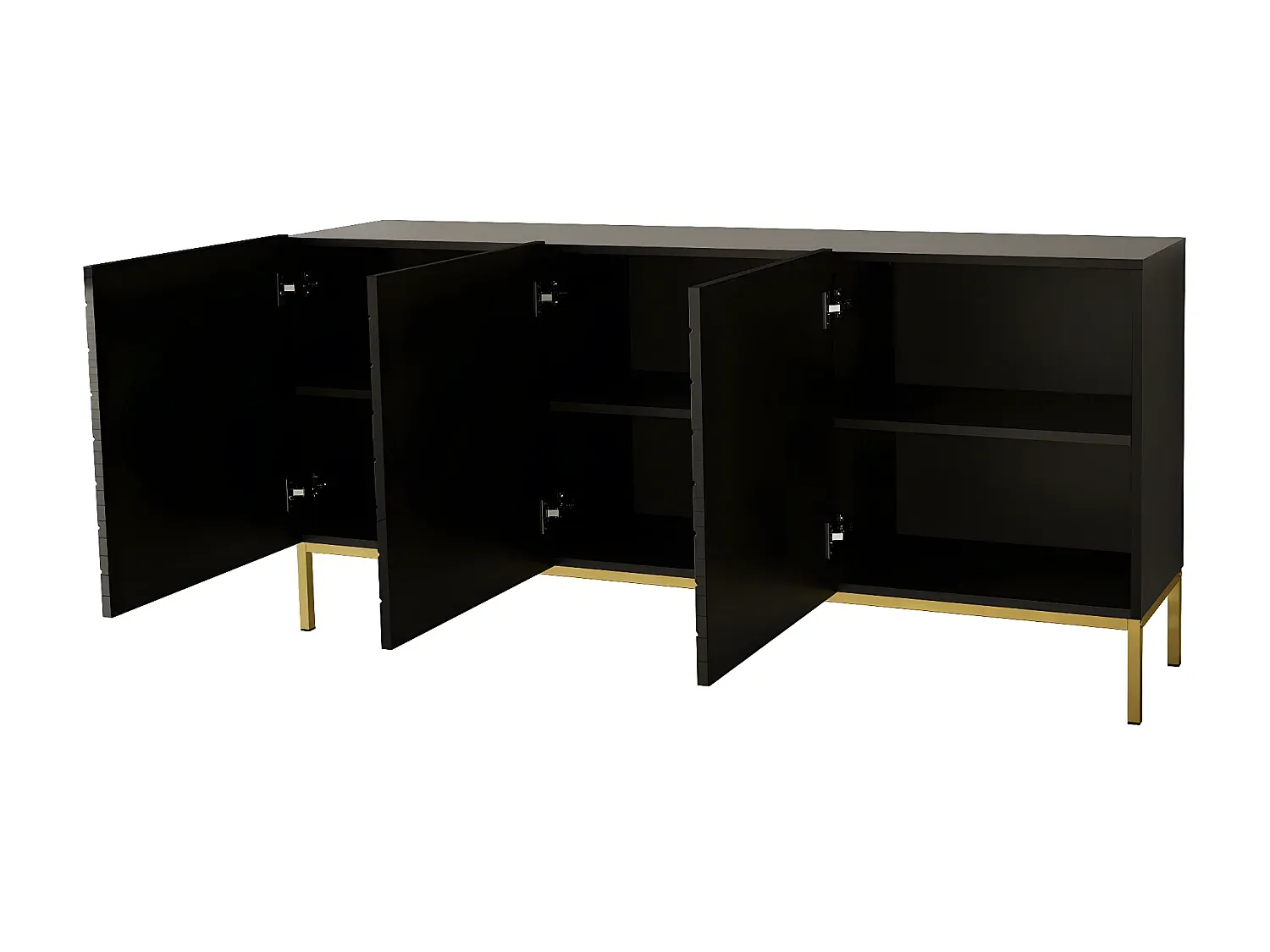 Modernes Sideboard in Schwarz mit 3 Türen