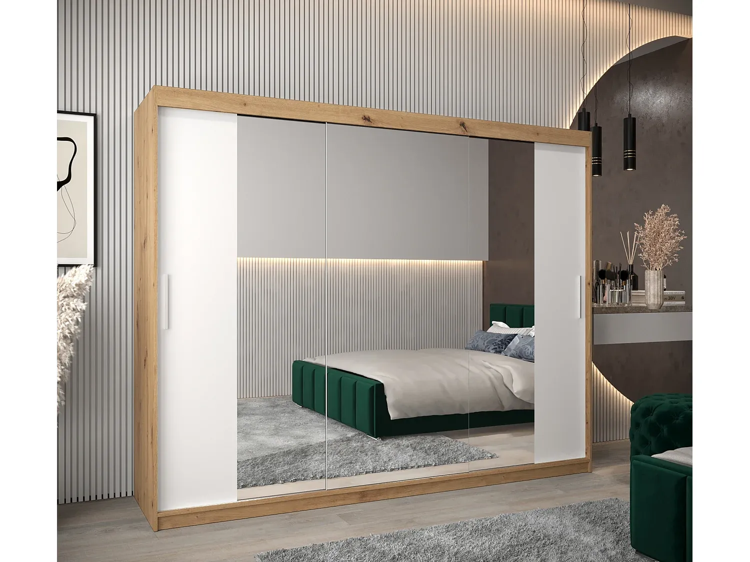 Eleganter Schwebetürenschrank mit zwei Türen