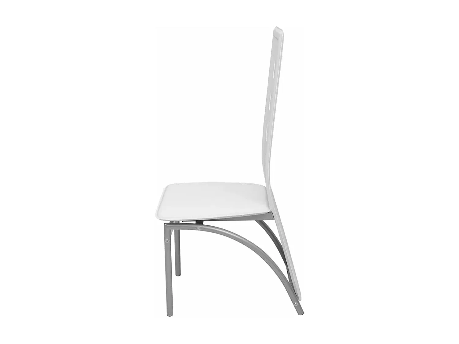 Esszimmerstühle im Set, Kunstleder Weiß