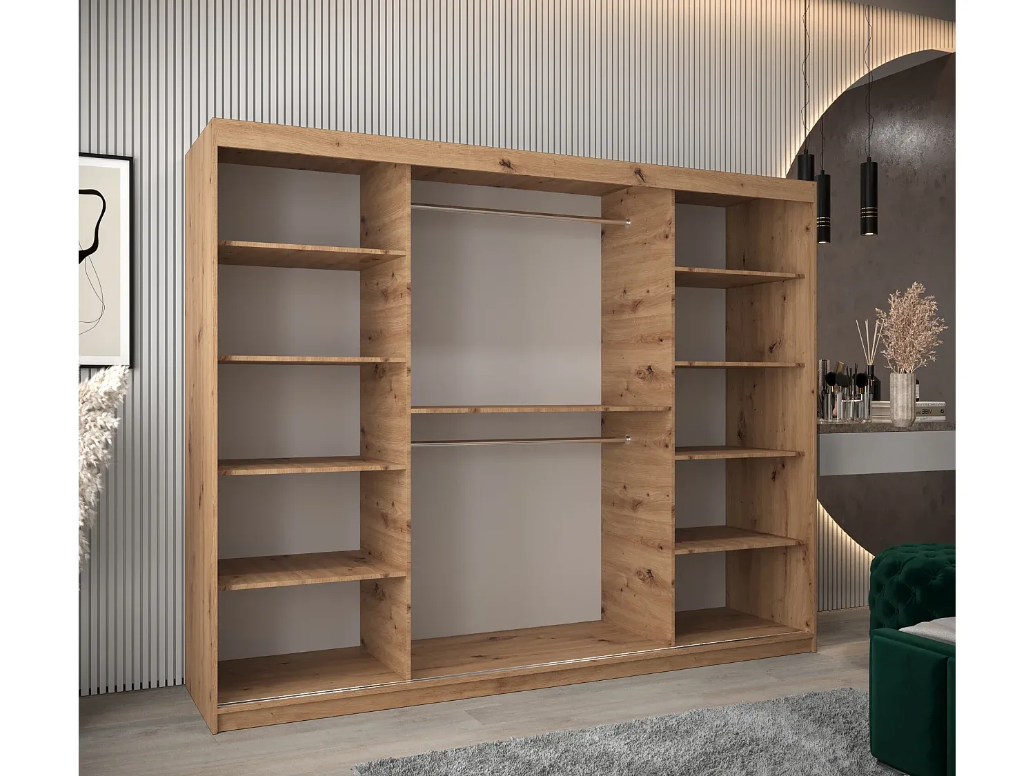 Eleganter Schwebetürenschrank mit zwei Türen