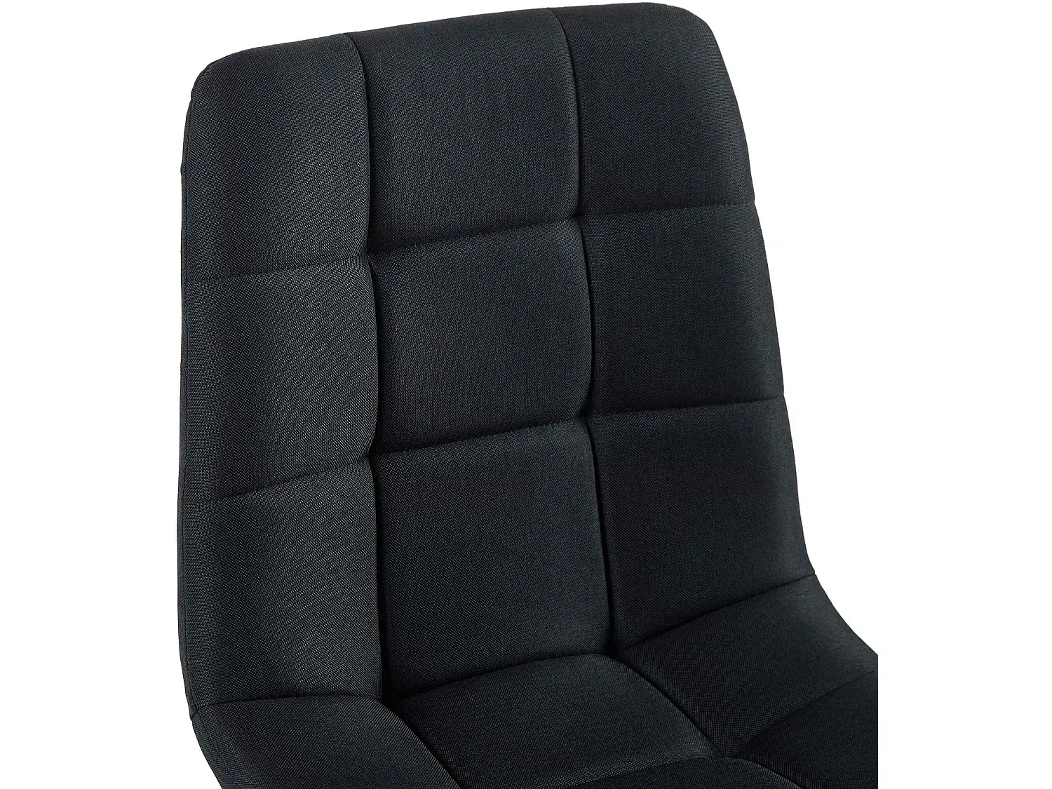 Moderner Esszimmerstuhl aus Stoff in Schwarz