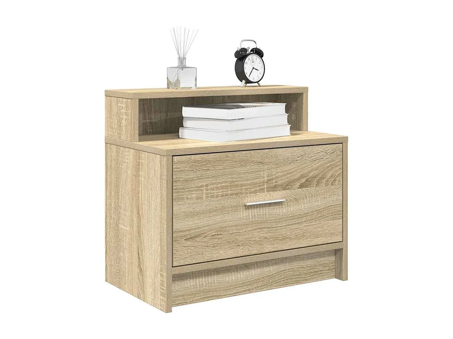 Zweier-Set Nachttische mit Schubladen 51x31x47 cm Sonoma-Eiche