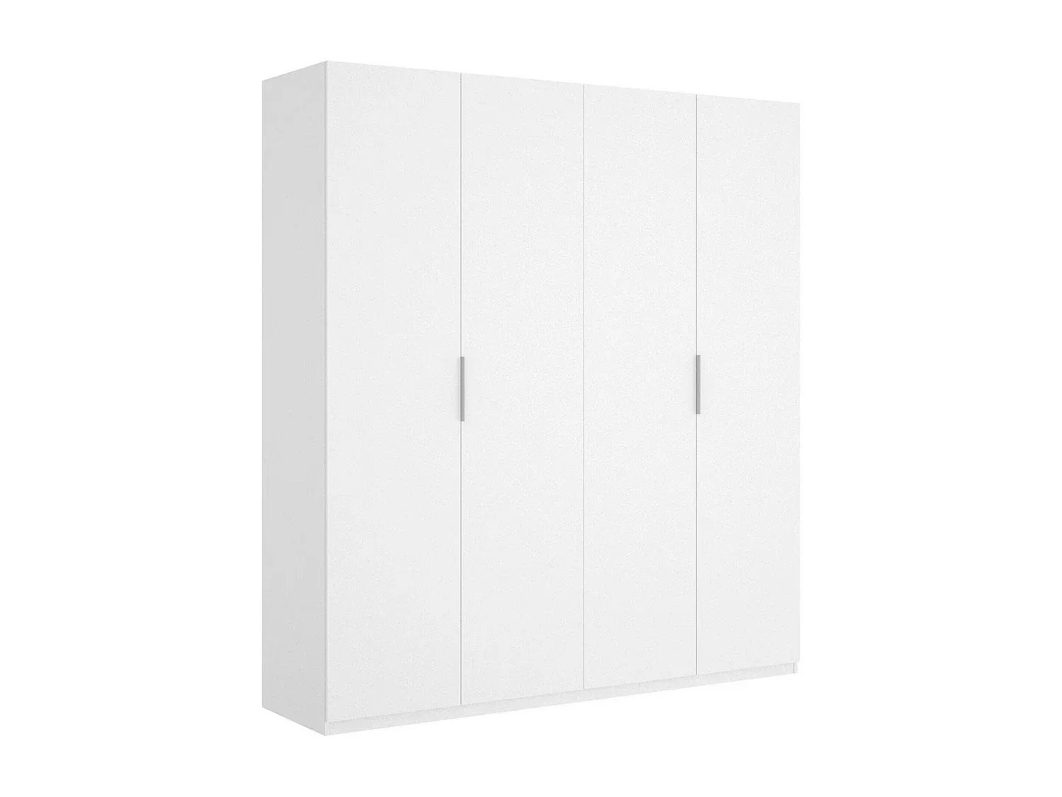 Schlafzimmer Kleiderschrank mit 4 Türen, 180x52x204 cm, Weiß