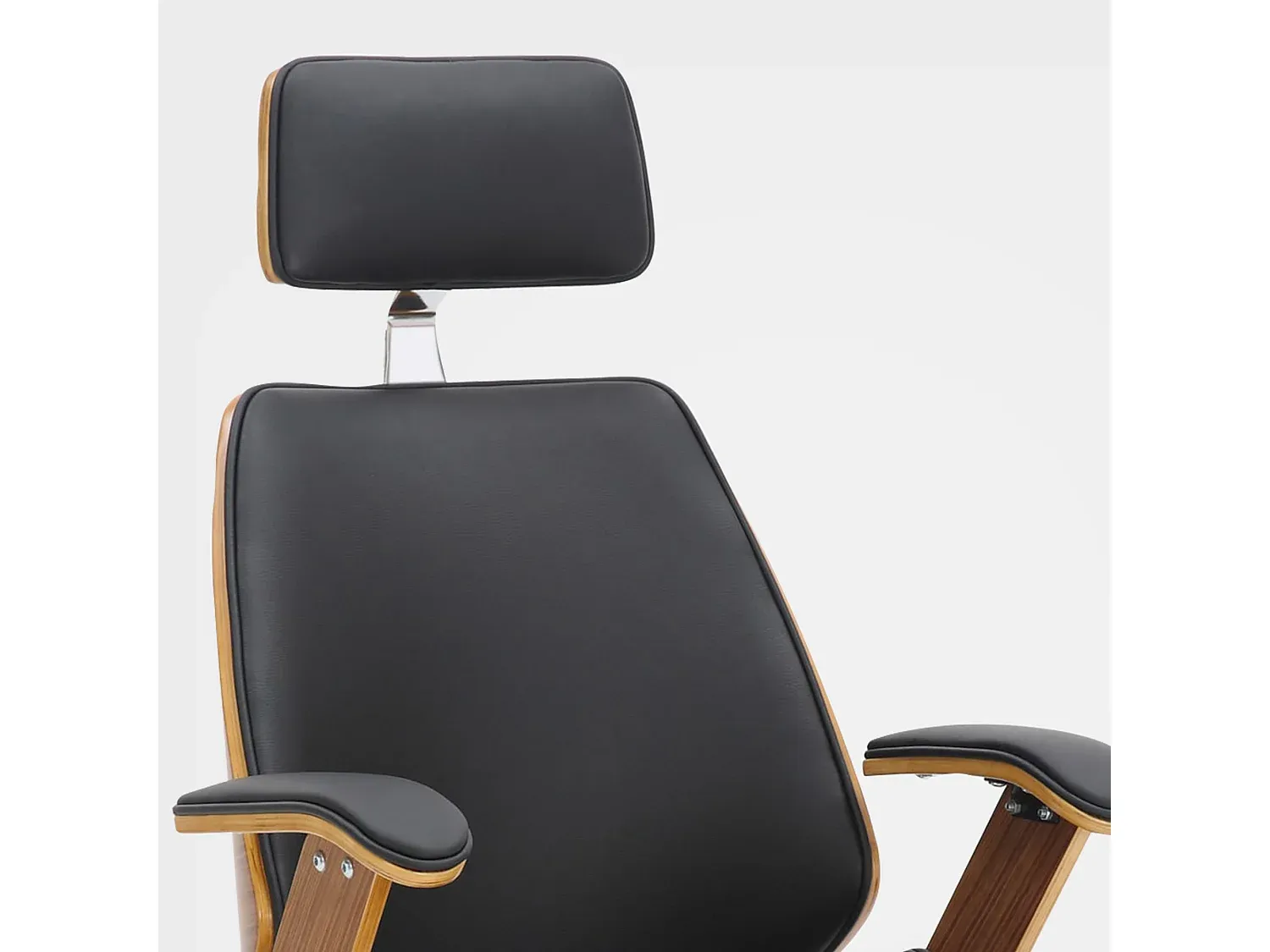 Ergonomischer Bürostuhl in Walnuss und Schwarz