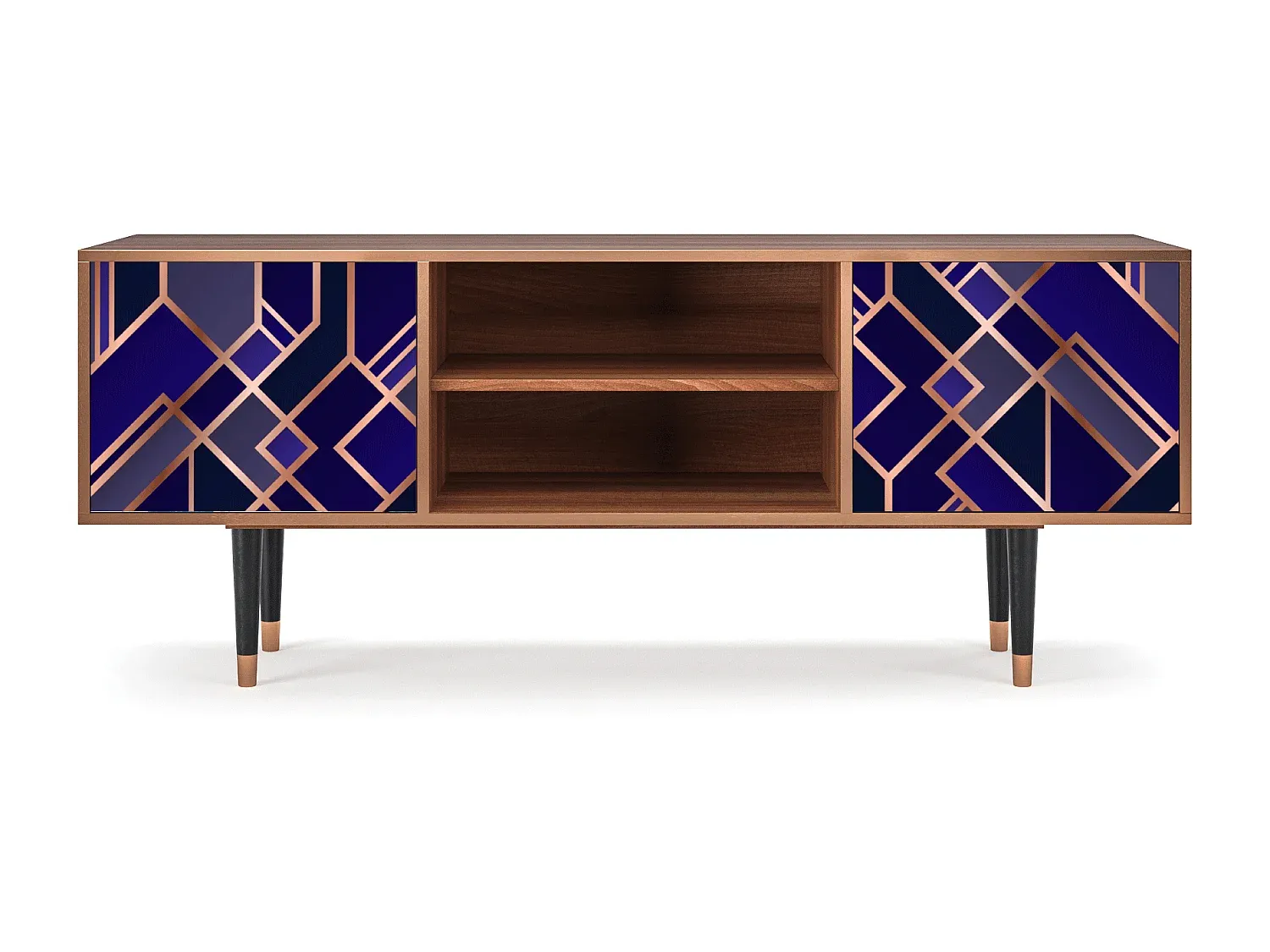 Moderner TV-Schrank mit großem Stauraum, Aquamarinfarbe