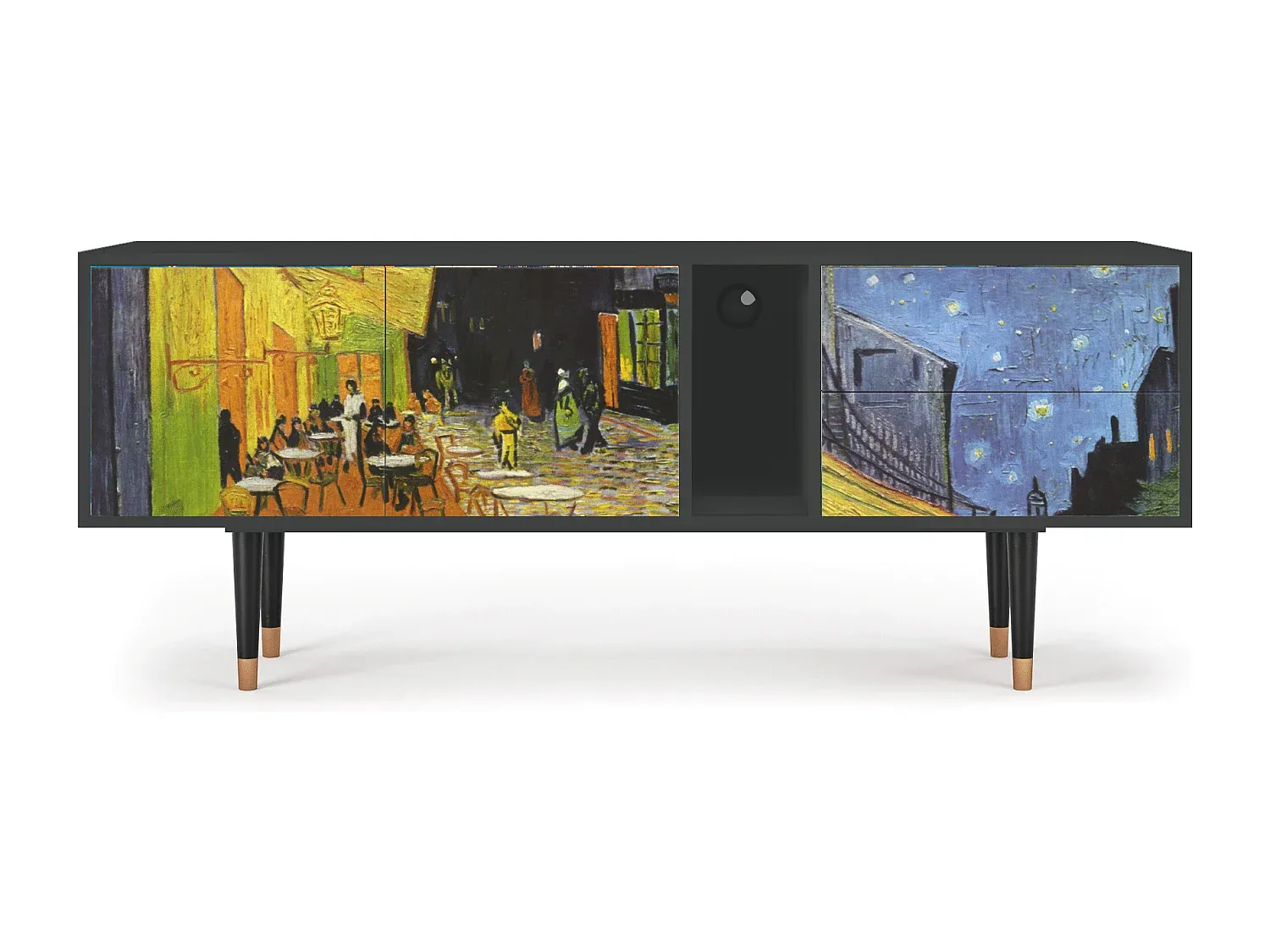 Moderner TV-Schrank mit viel Stauraum, Anthrazit