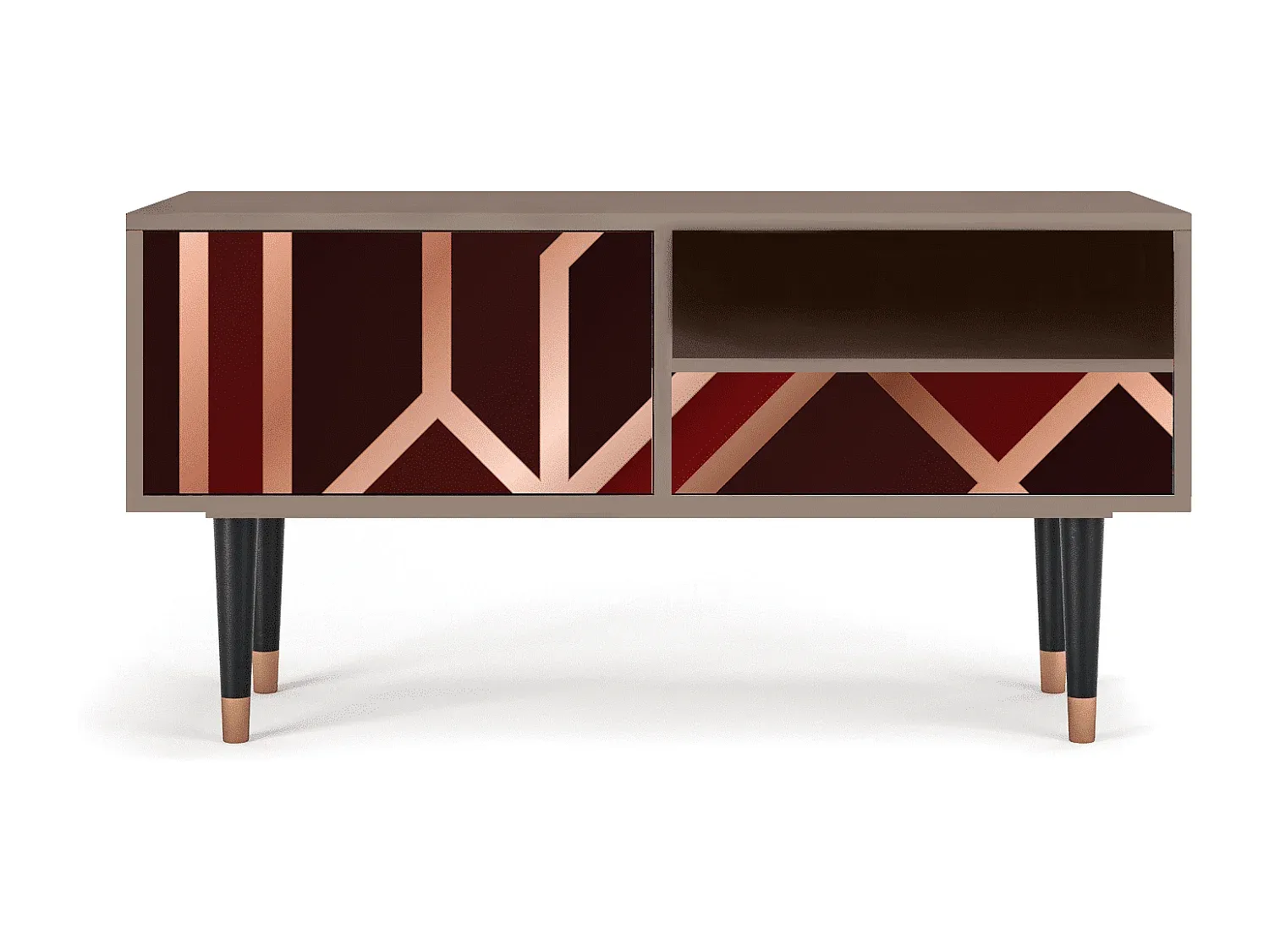 Moderner Fernsehschrank aus Holz mit Stauraum