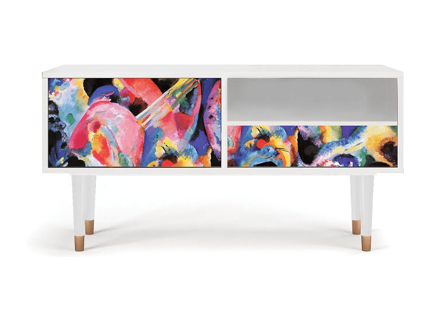 Moderner TV-Schrank in Weiß, 115x59x48 cm