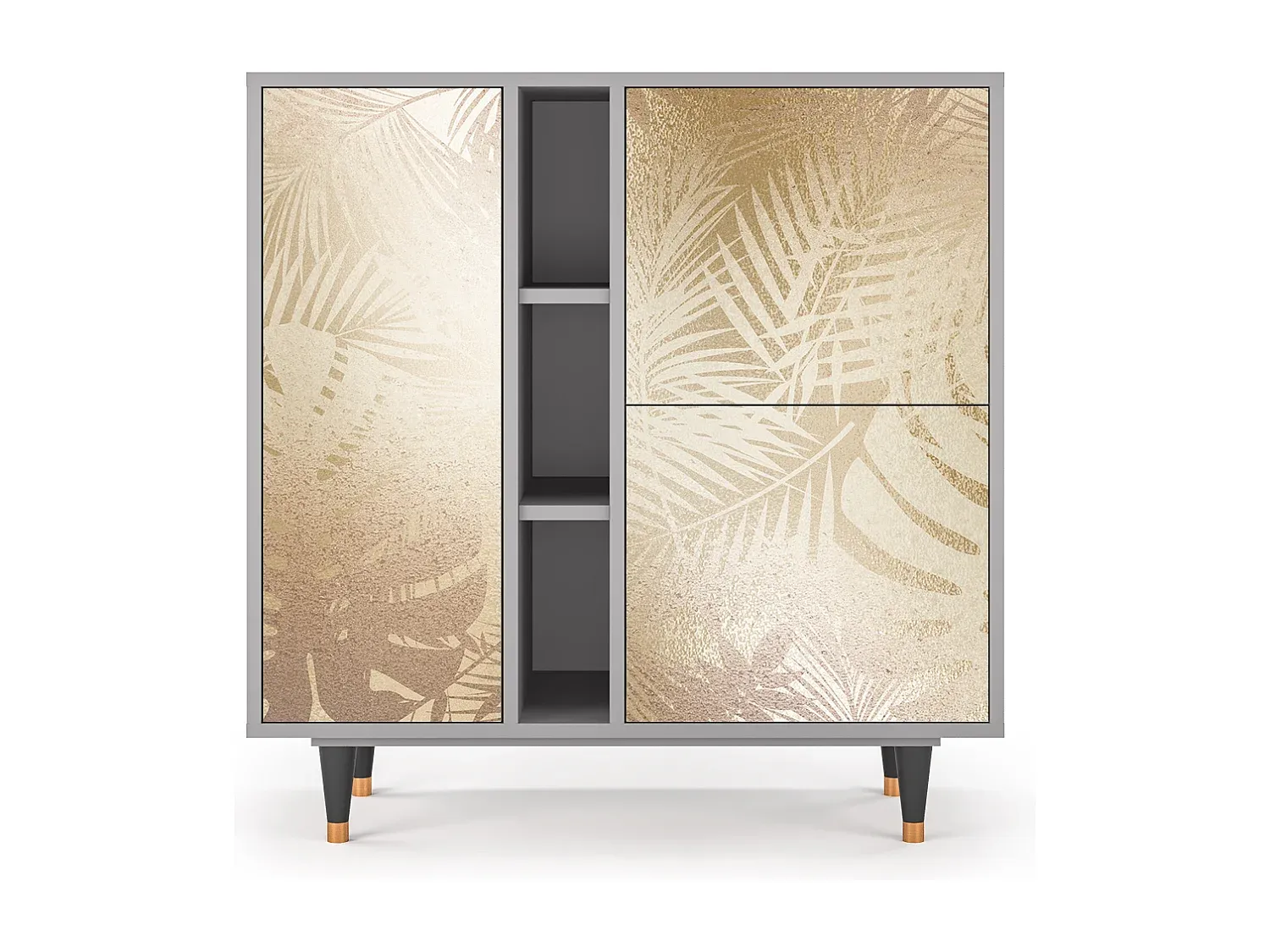 Großes modernes Sideboard in Grau, 94x96x41 cm