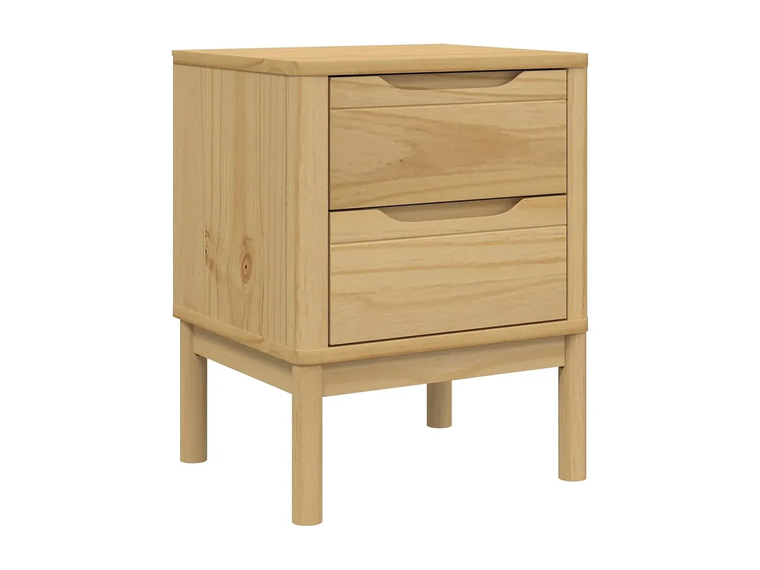 Nachttisch aus Kiefernholz in Wachsbraun, 45x39x57 cm