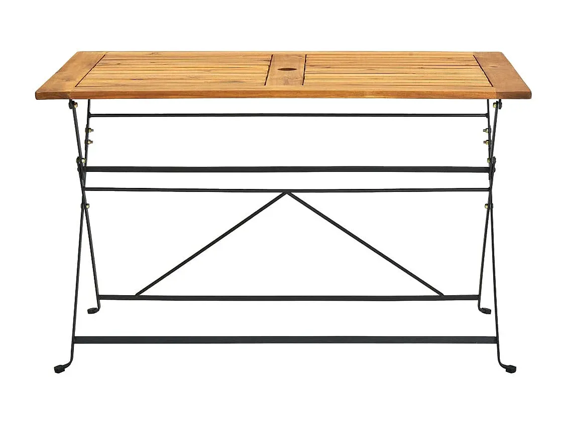 Kompakter Outdoor-Klapptisch aus Akazienholz