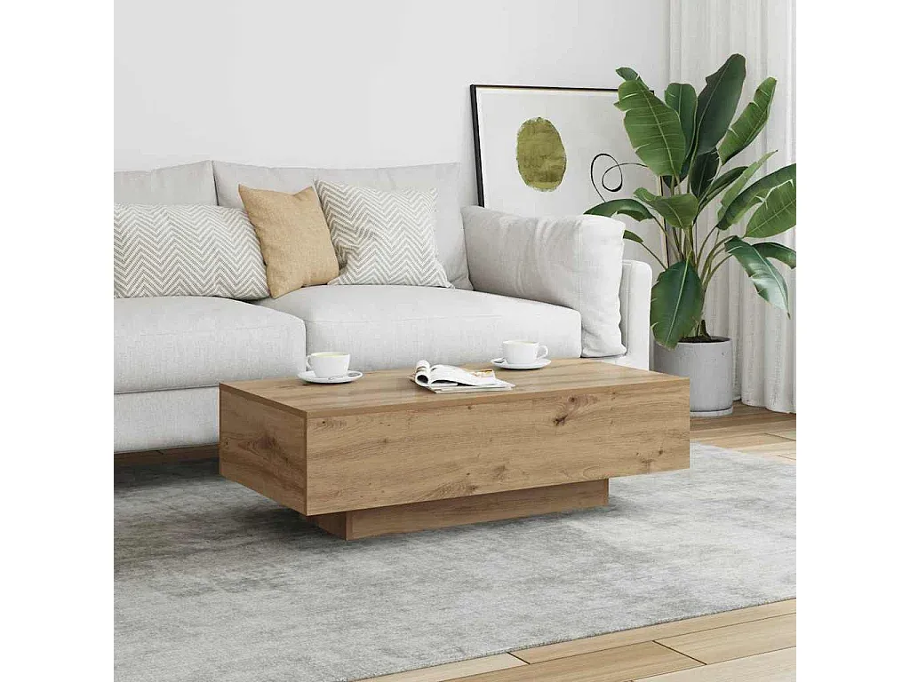 Moderner Beistelltisch aus Holzwerkstoff in Eichenoptik