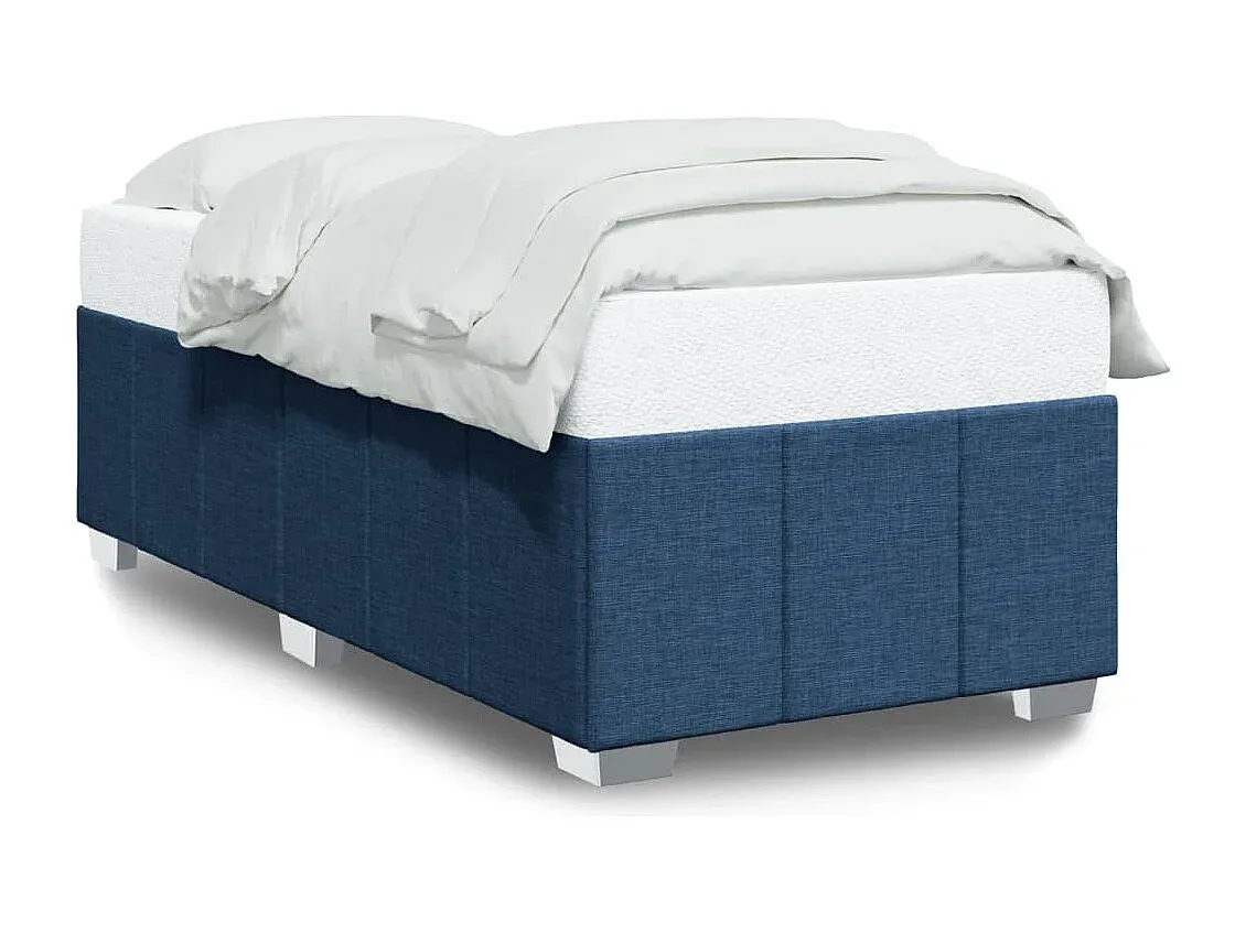 Blaues Stoffbettgestell 90x190 cm