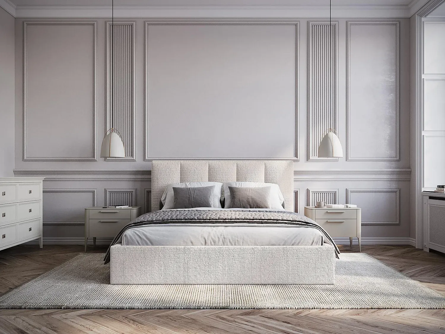 Komfortables Bett mit Stauraum und Matratze