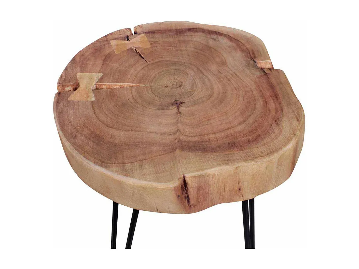 Massivholz Tisch mit Ablage