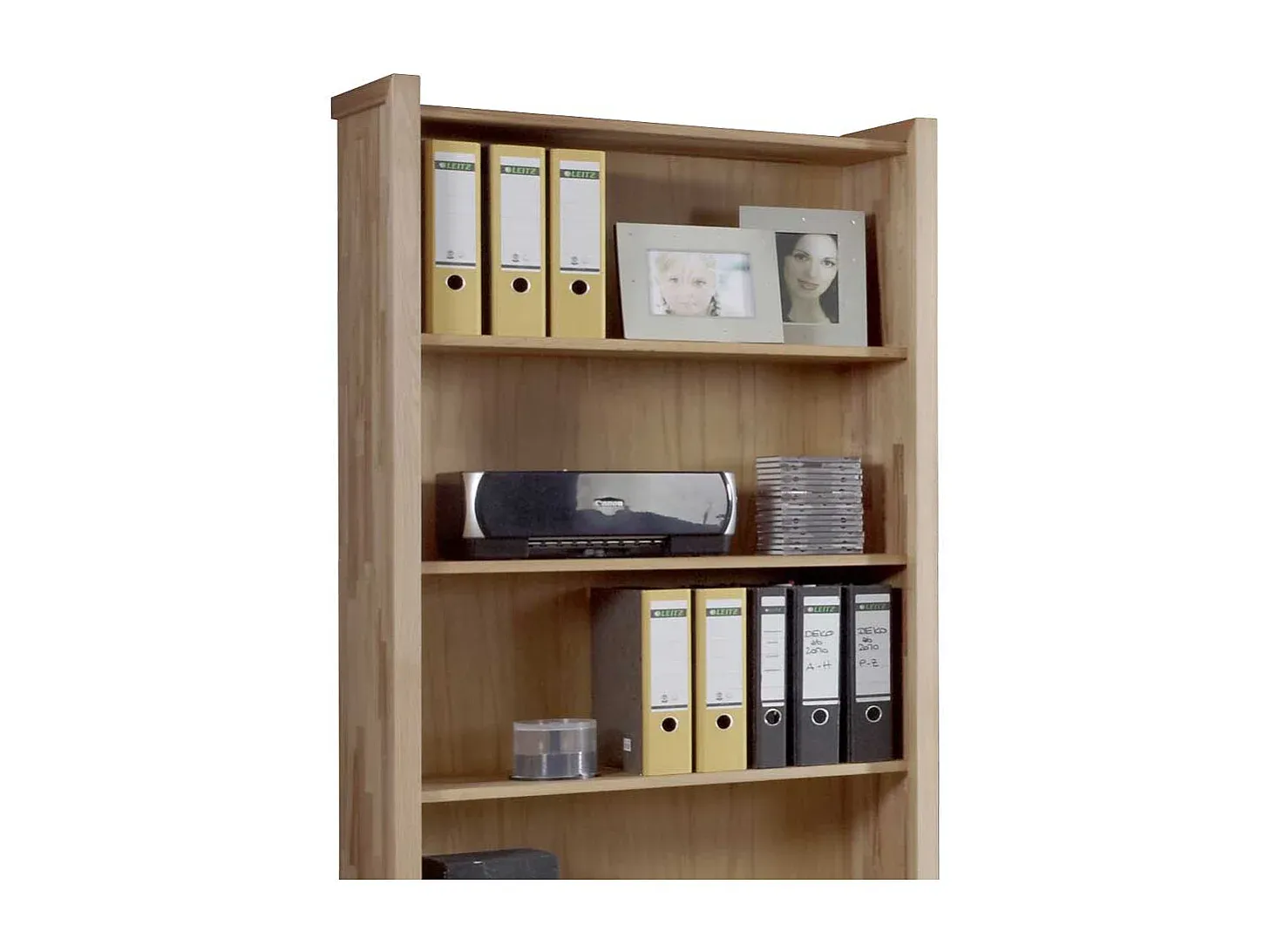 Massivholz Bücherregal aus Kernbuche, 200 cm Höhe