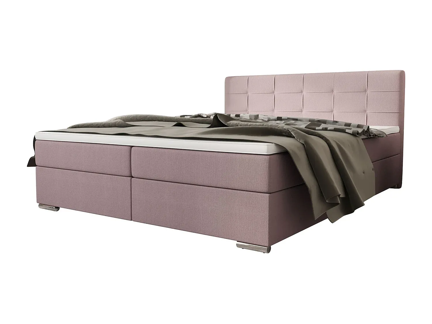 Luxuriöses Boxspringbett mit Stauraum und Topper 180x200 cm