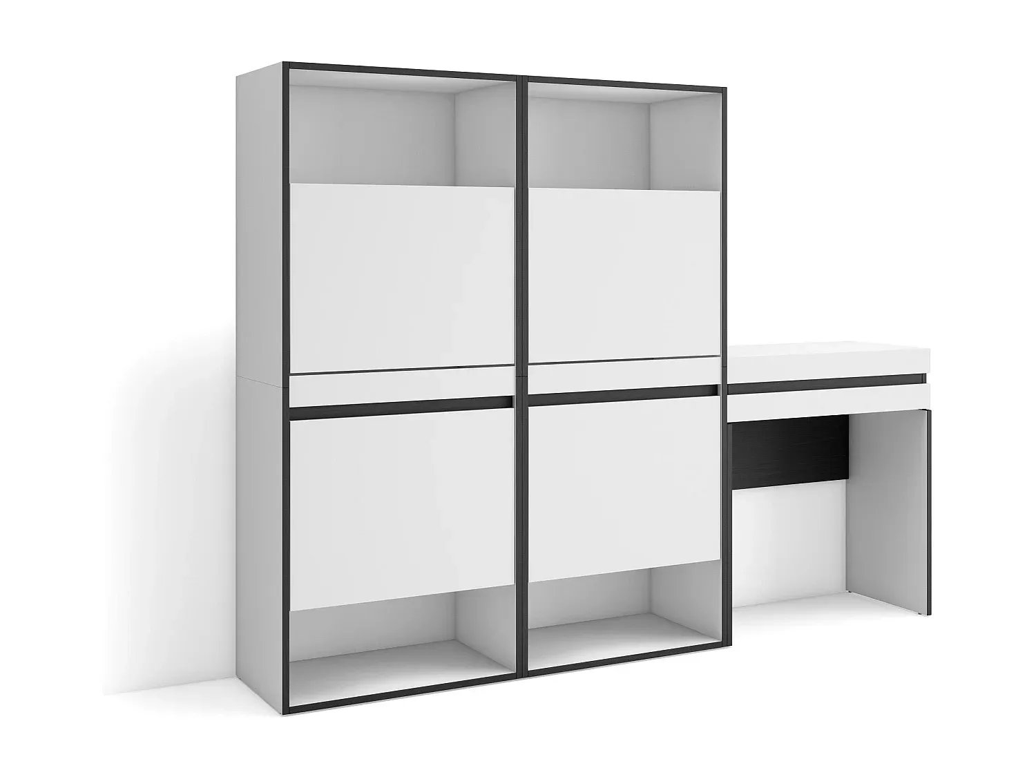 Großes Schuhregal für Schlafzimmer in Weiß