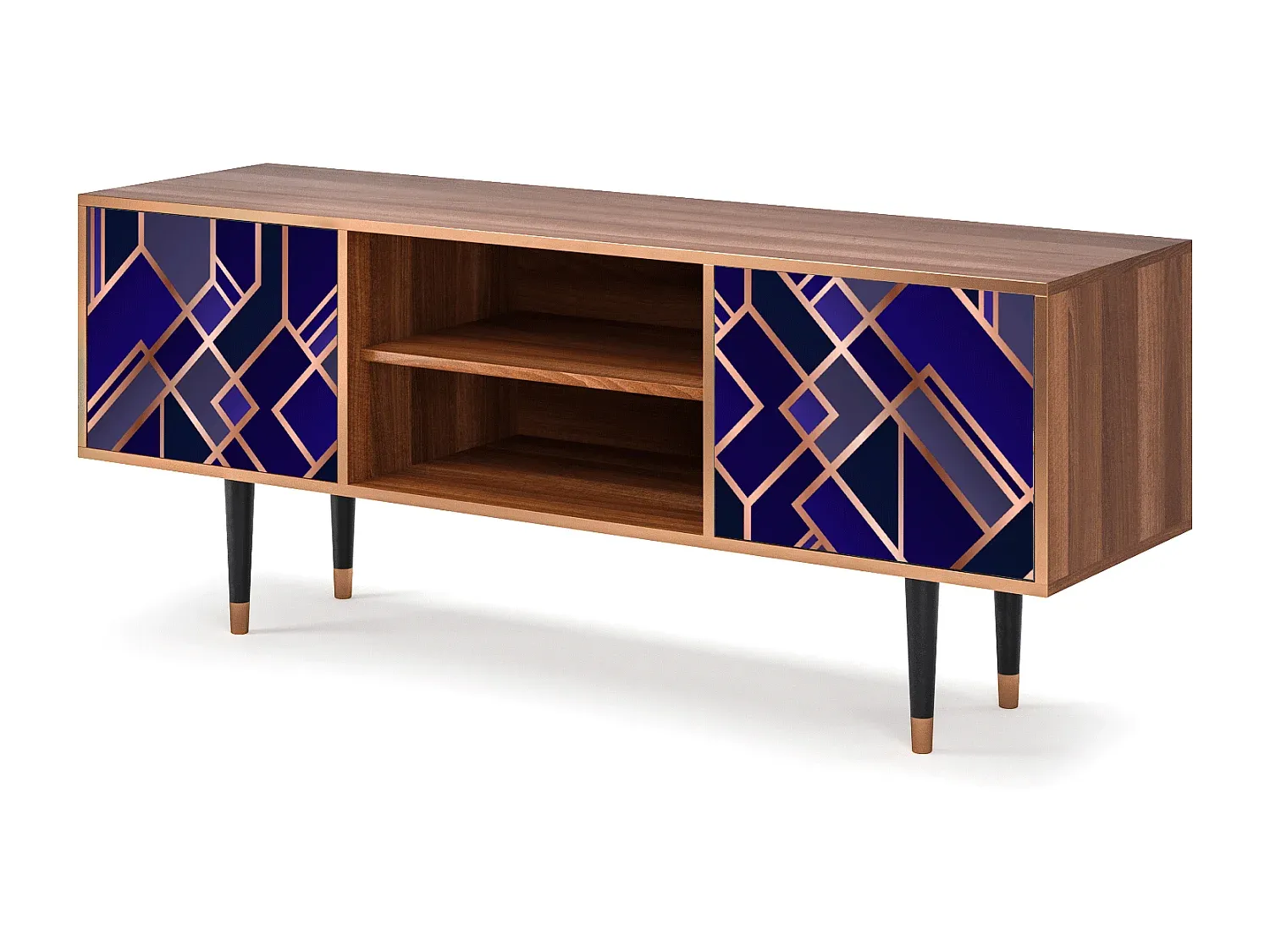 Moderner TV-Schrank mit großem Stauraum, Aquamarinfarbe