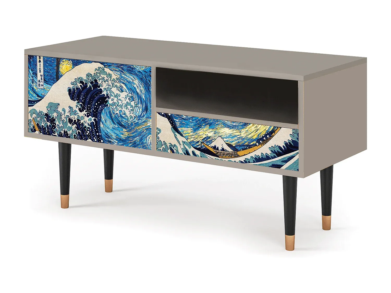 Moderner Fernsehtisch mit Stauraum - 115x59x48 cm