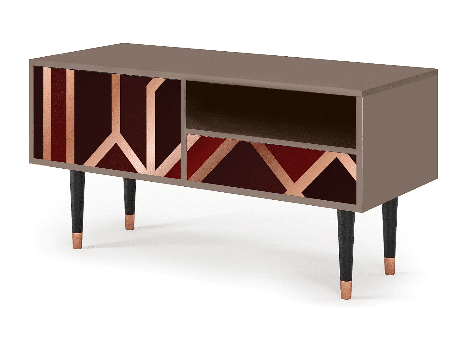 Moderner Fernsehschrank aus Holz mit Stauraum