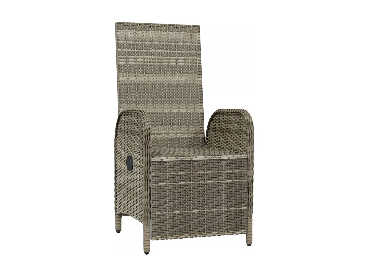 2-teiliges Garten-Loungesessel-Set mit Kissen, Rattan Grau