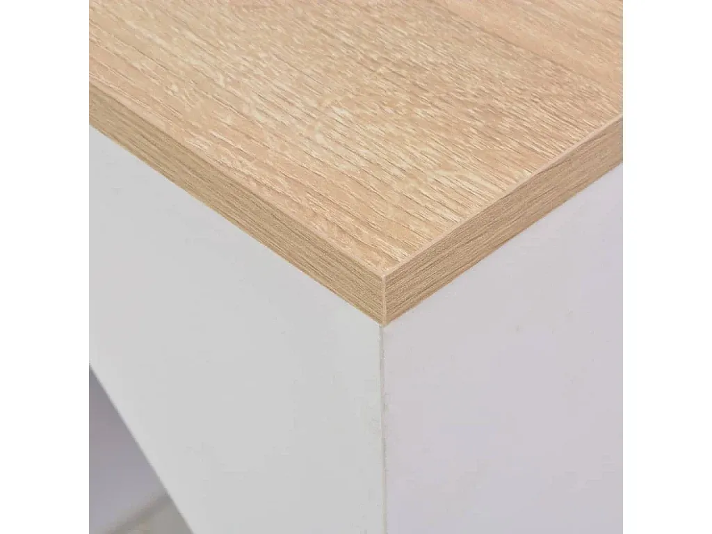 Kompakter Bartisch mit Stauraum, Weiß, 115x59x200 cm