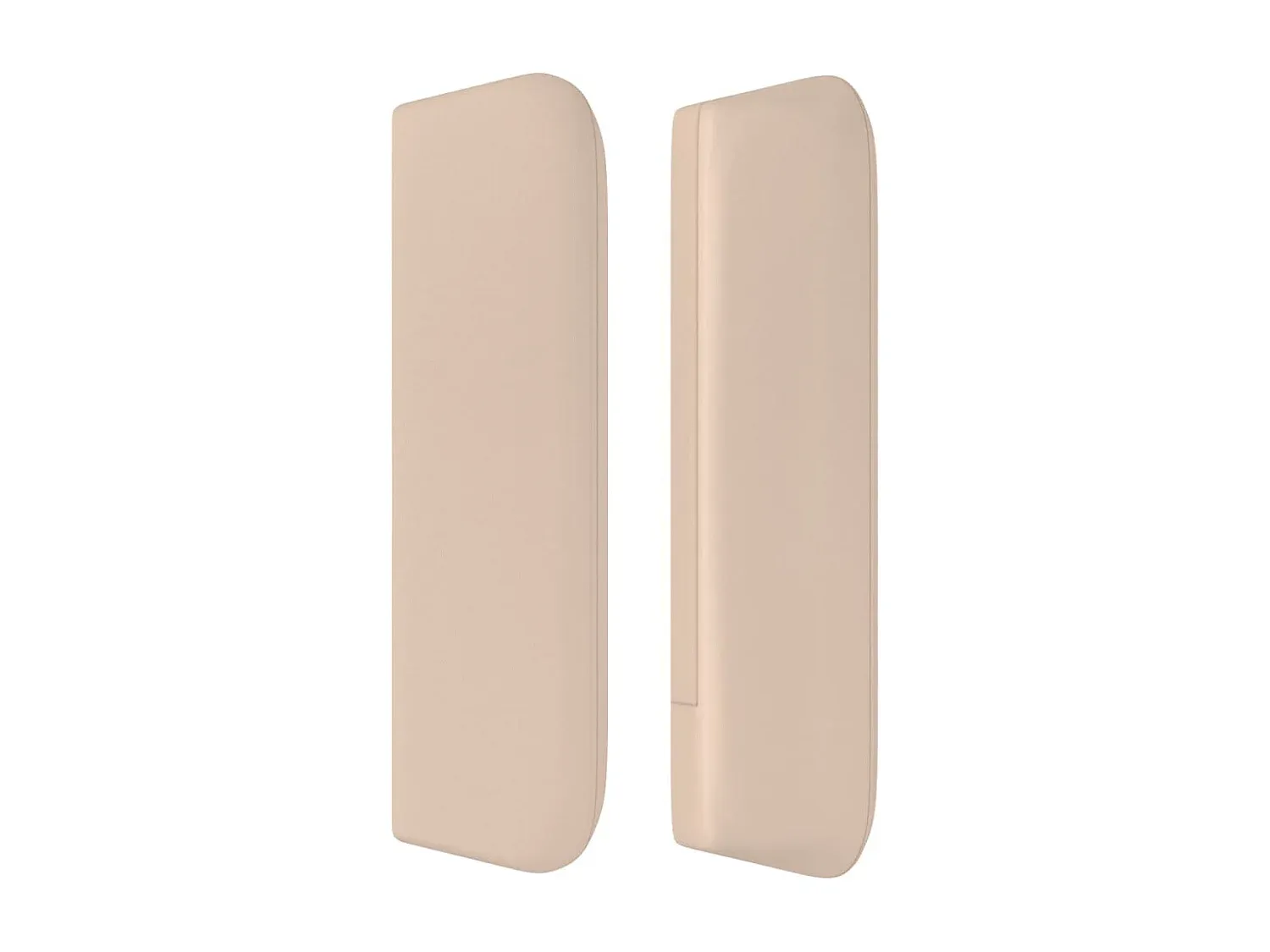 Kunstleder Kopfteil mit Ohren in Cappuccino-Braun