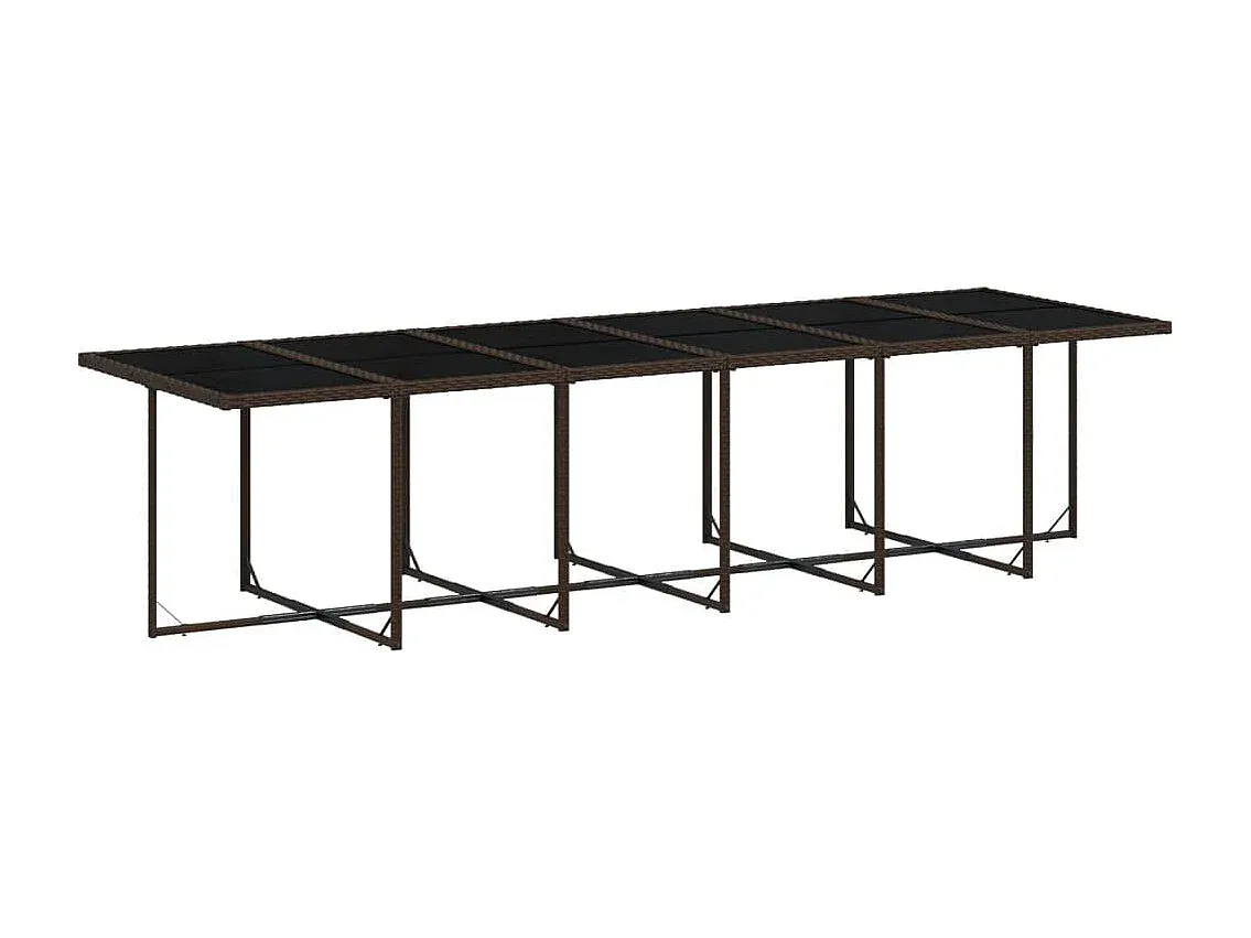 Moderner Garten-Essgarnitur mit Kissen in Braun