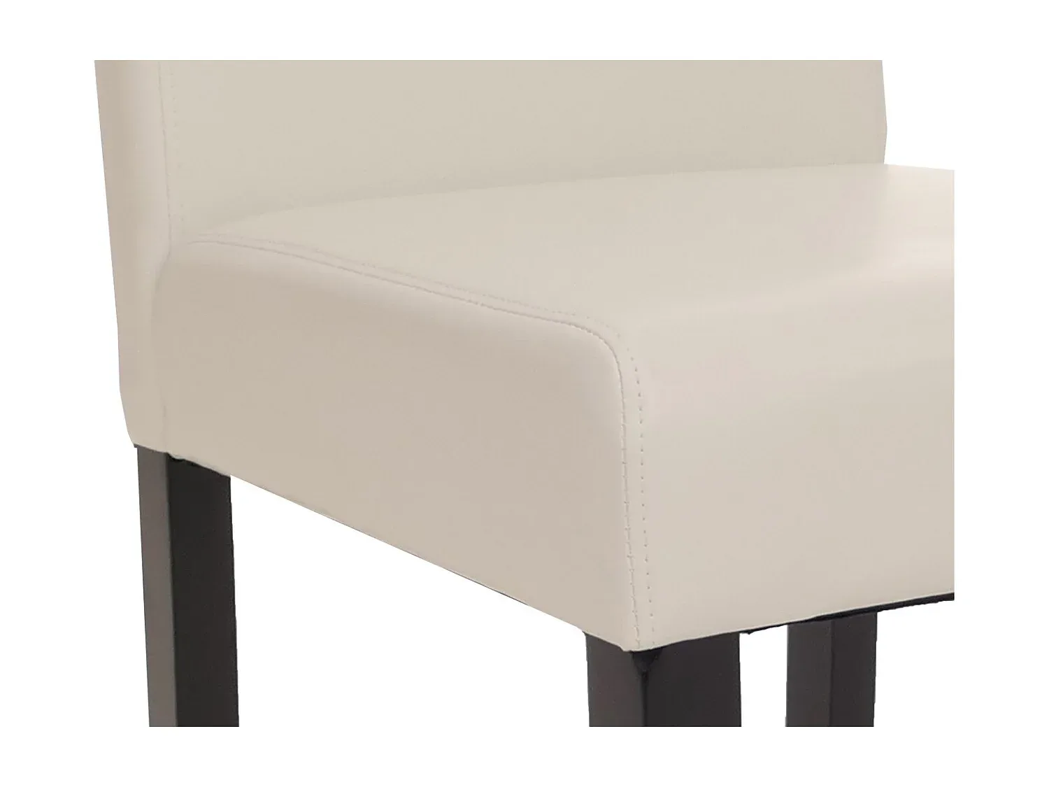 Moderner Esszimmerstuhl mit dunklen Beinen, Weiß