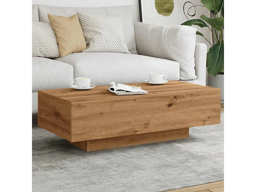 Moderner Beistelltisch aus Holzwerkstoff in Eichenoptik