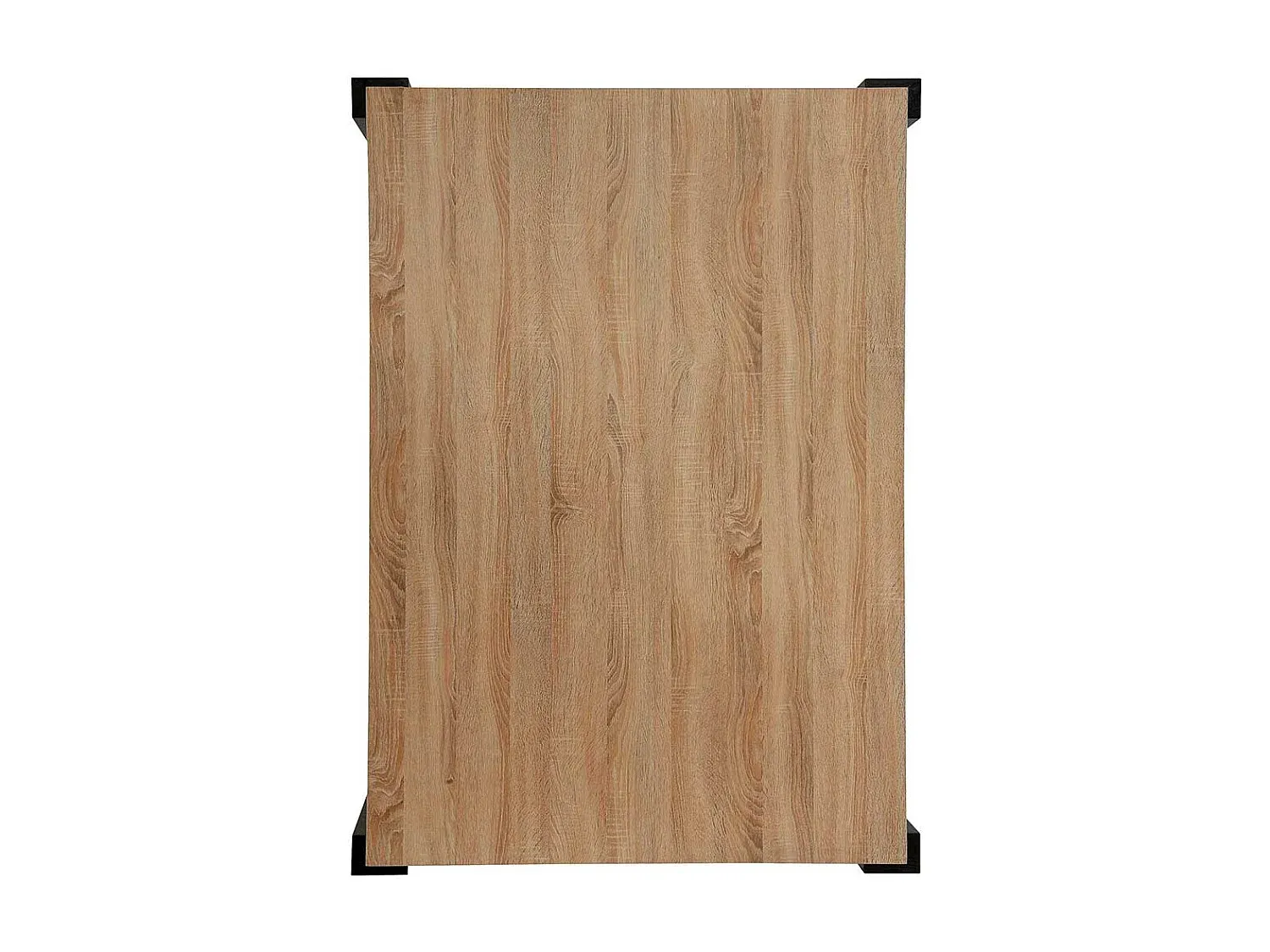 Moderner Esstisch in Eiche und Schwarz, 76 cm Höhe