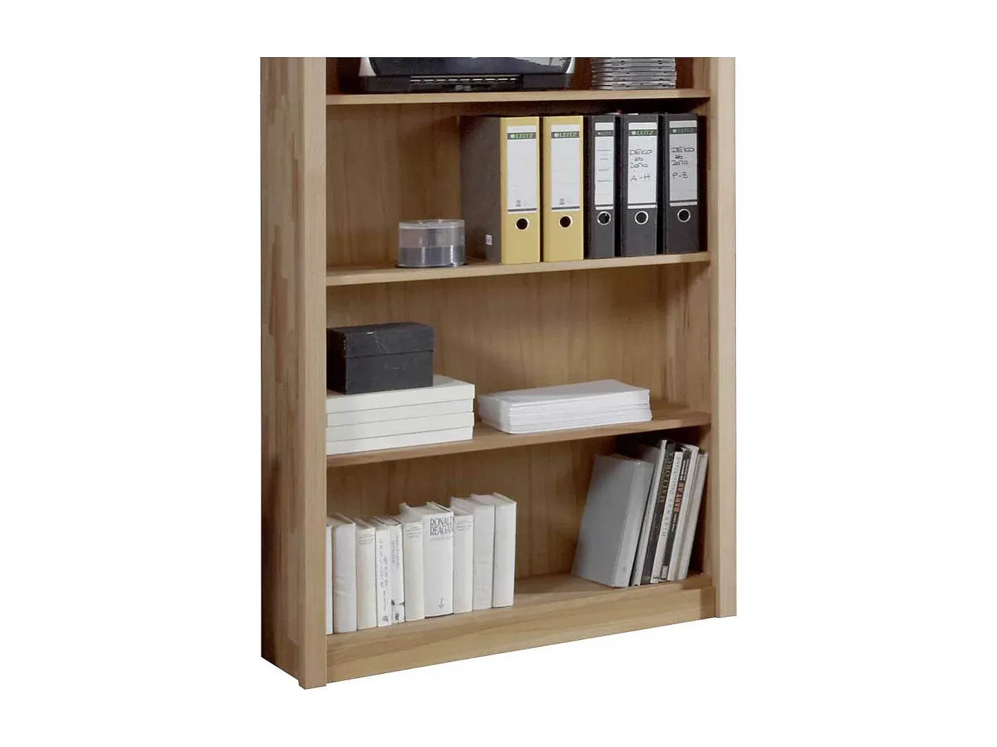 Massivholz Bücherregal aus Kernbuche, 200 cm Höhe